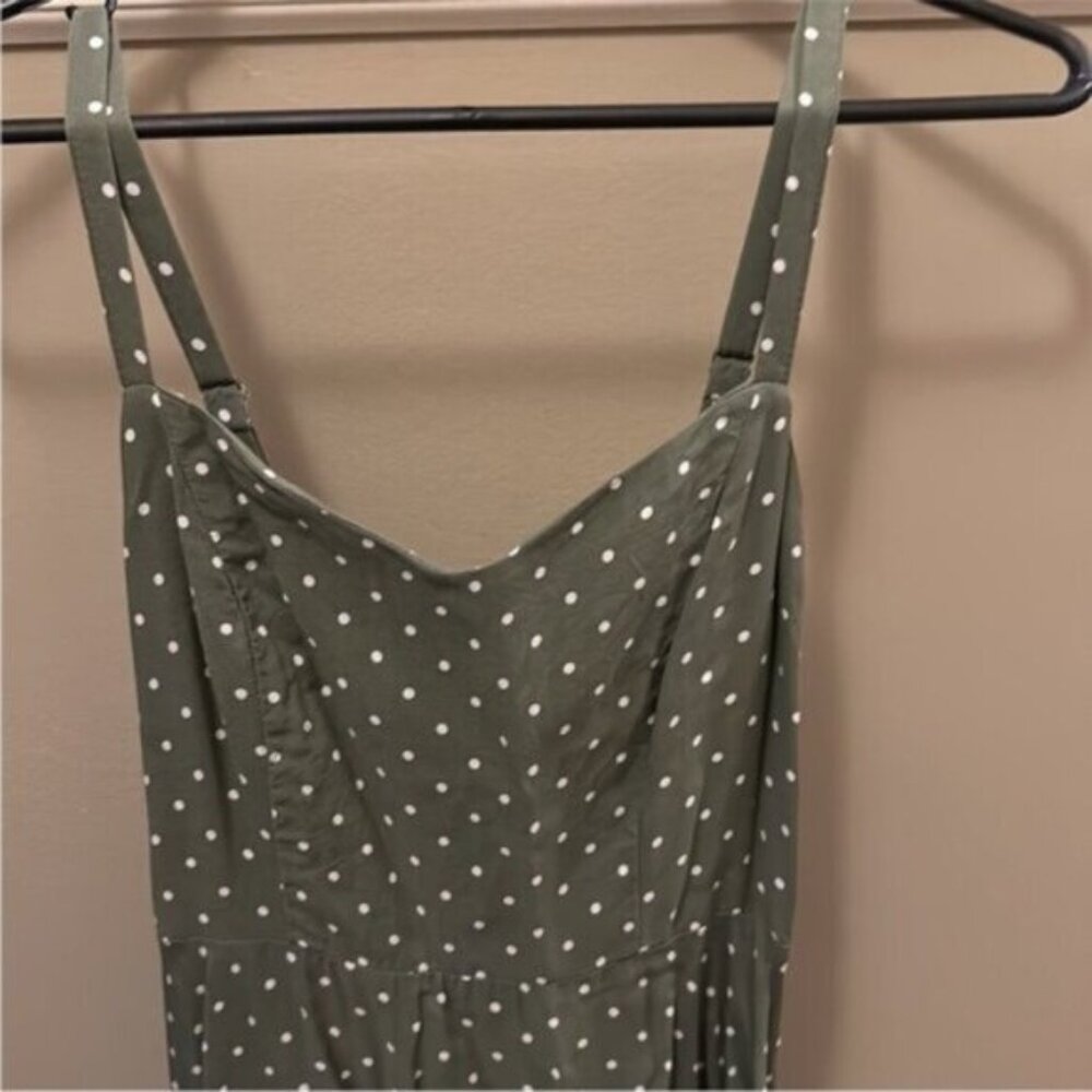 Olive Green Polka Dot Sundress
